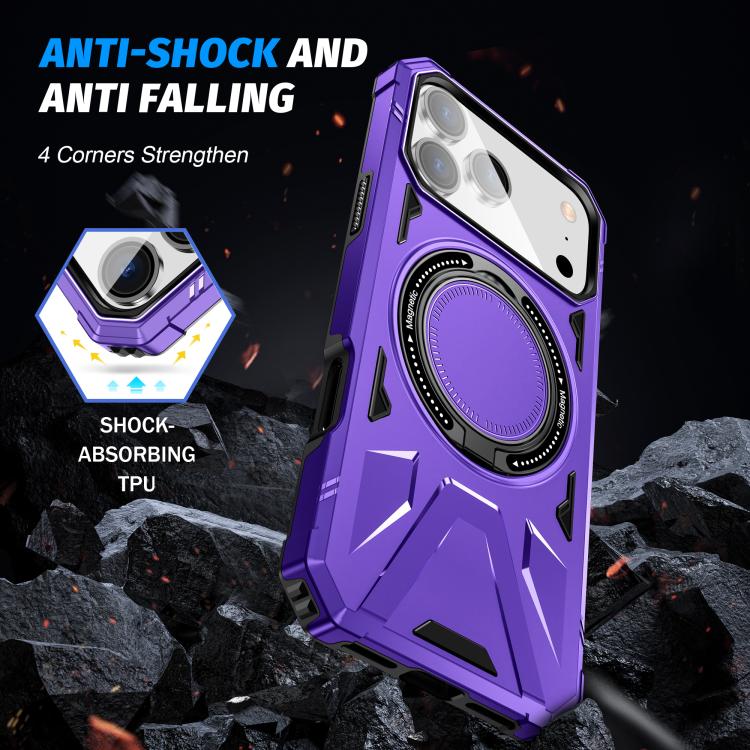 For iPhone 17 Pro MagSafe Magnetic Shockproof Phone Case with Ring Holder