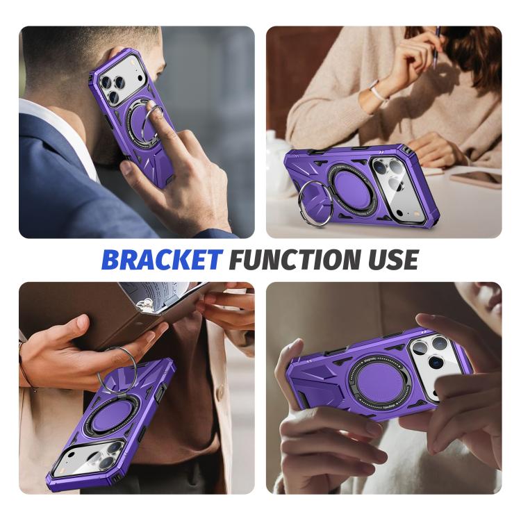 For iPhone 17 Pro MagSafe Magnetic Shockproof Phone Case with Ring Holder