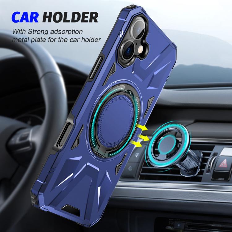 For iPhone 17 MagSafe Magnetic Shockproof Phone Case with Ring Holder