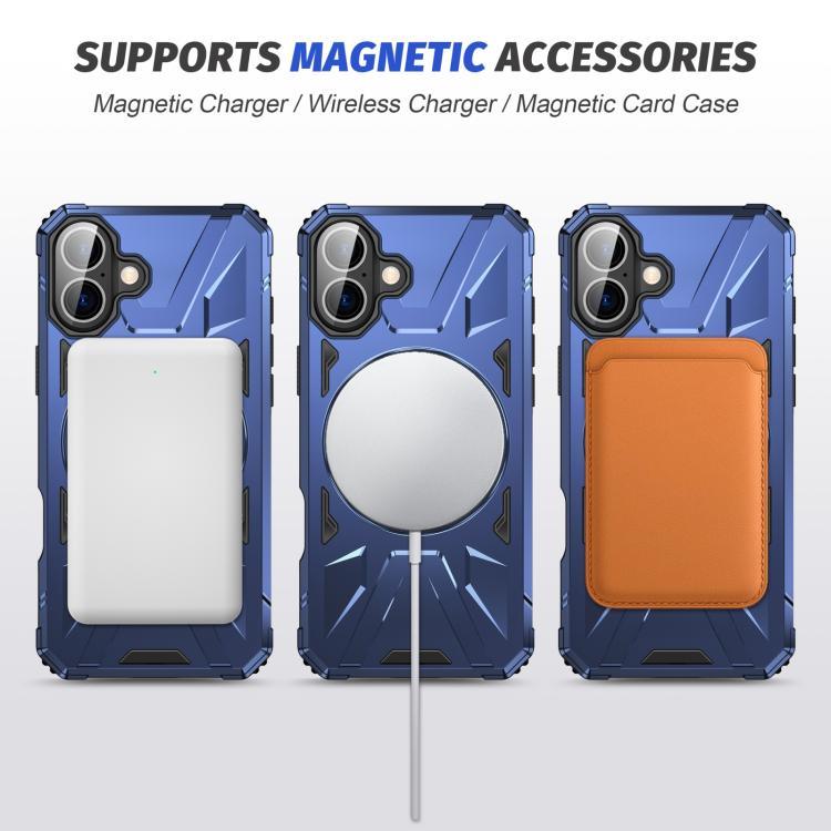 For iPhone 17 MagSafe Magnetic Shockproof Phone Case with Ring Holder