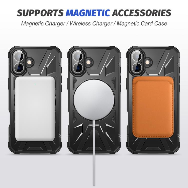 For iPhone 17 MagSafe Magnetic Shockproof Phone Case with Ring Holder