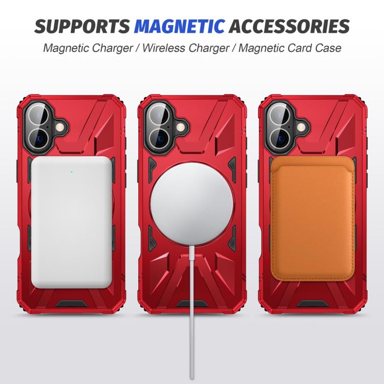 For iPhone 17 MagSafe Magnetic Shockproof Phone Case with Ring Holder