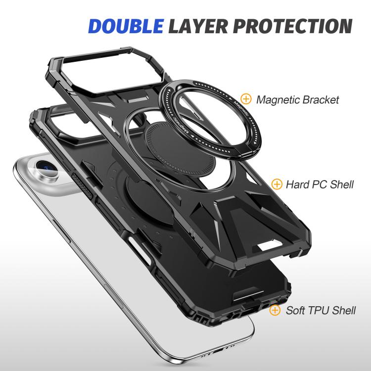 For iPhone Air MagSafe Magnetic Shockproof Phone Case with Ring Holder