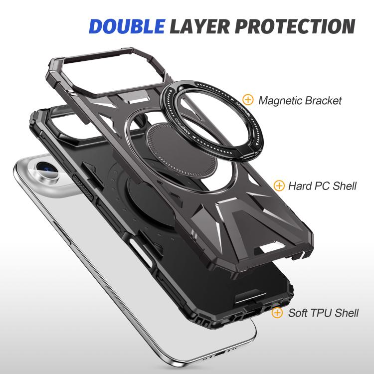 For iPhone Air MagSafe Magnetic Shockproof Phone Case with Ring Holder