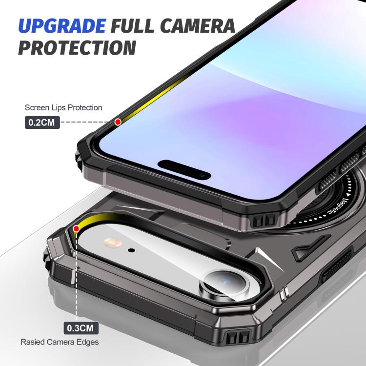 For iPhone Air MagSafe Magnetic Shockproof Phone Case with Ring Holder