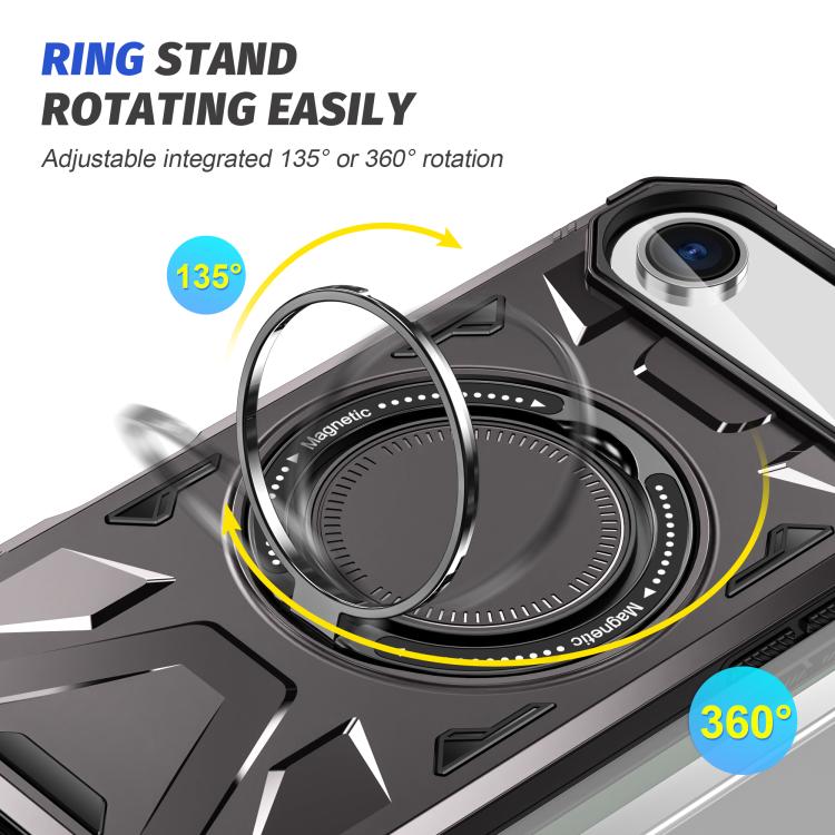 For iPhone Air MagSafe Magnetic Shockproof Phone Case with Ring Holder