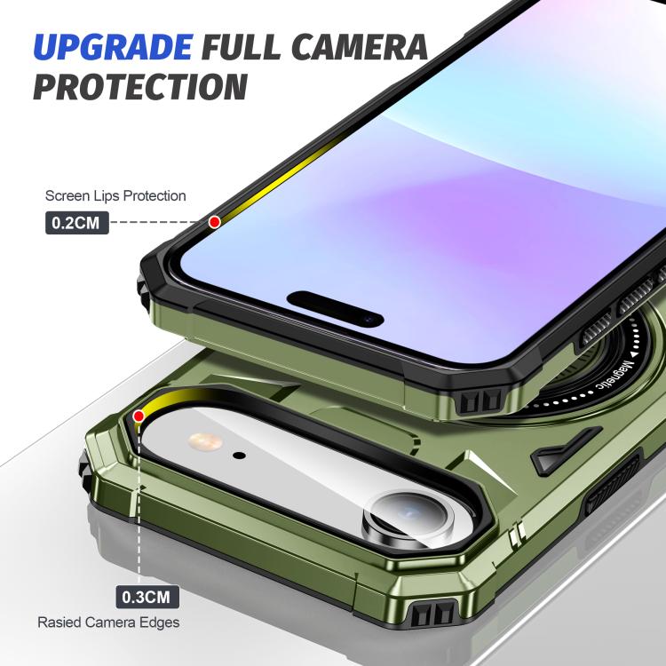 For iPhone Air MagSafe Magnetic Shockproof Phone Case with Ring Holder