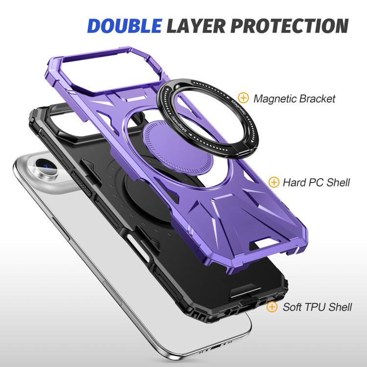 For iPhone Air MagSafe Magnetic Shockproof Phone Case with Ring Holder