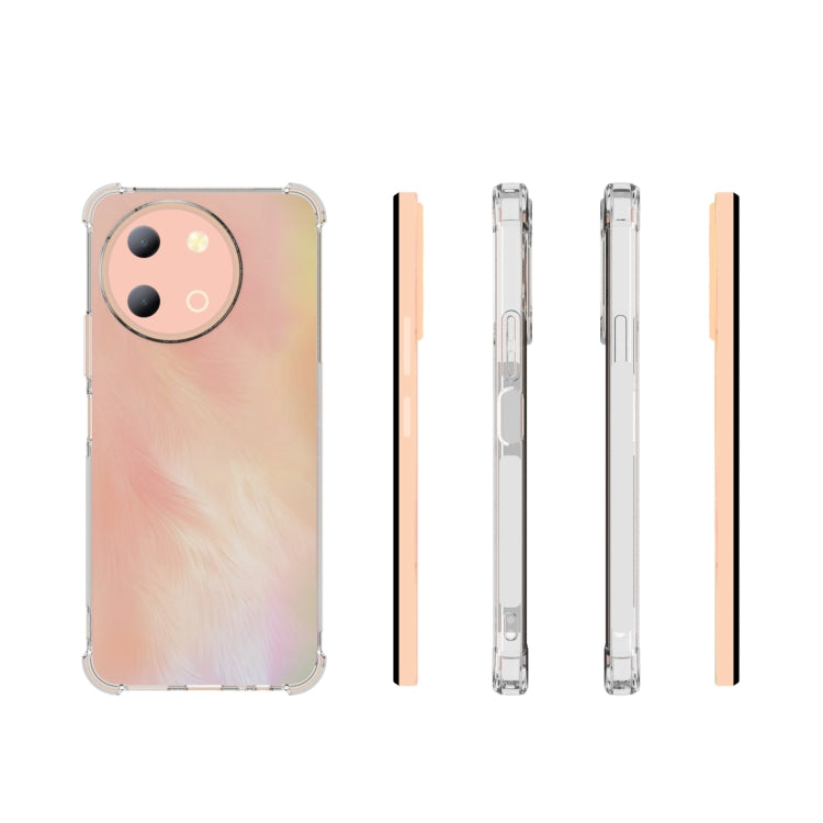 For vivo Y38 5G Shockproof Non-slip Thickening TPU Phone Case - Transparent