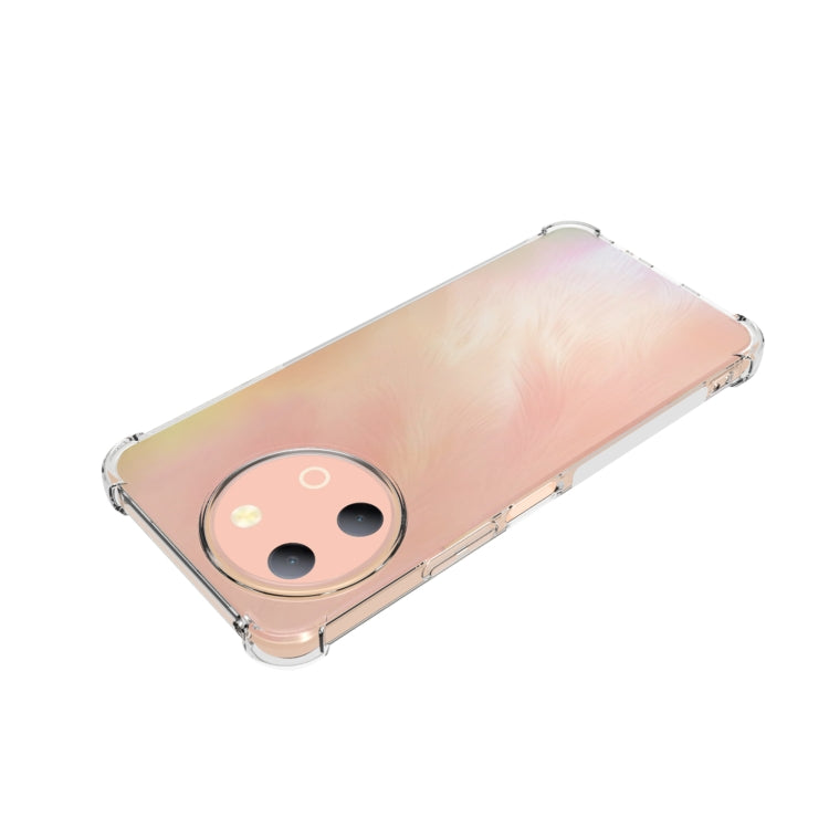 For vivo Y38 5G Shockproof Non-slip Thickening TPU Phone Case - Transparent