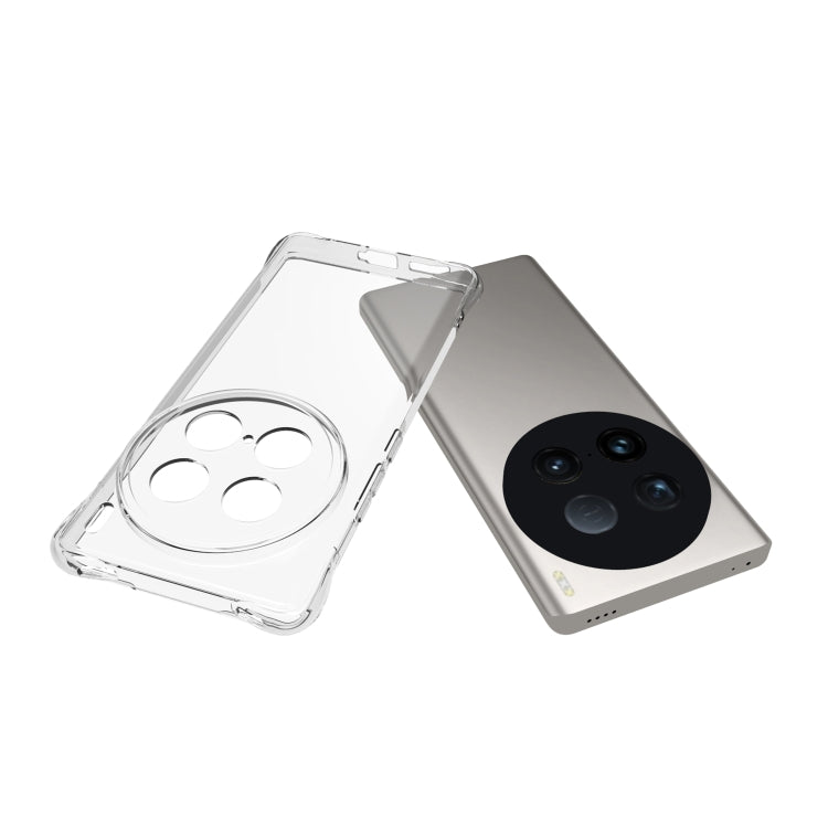 For vivo X100 Ultra Shockproof Non-slip Thickening TPU Phone Case - Transparent