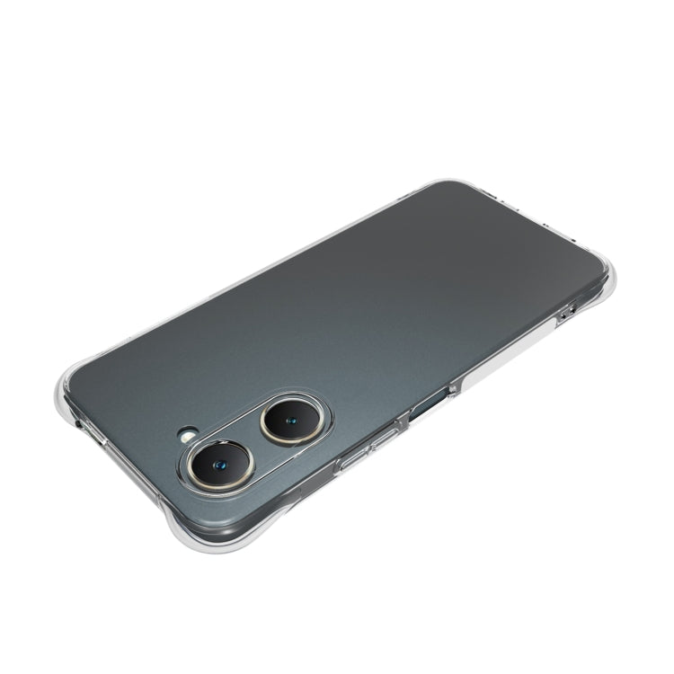 For vivo Y28s 5G Global Shockproof Non-slip Thickening TPU Phone Case - Transparent