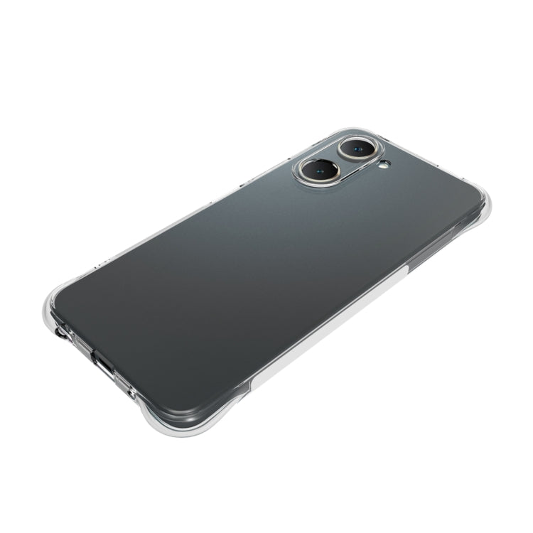 For vivo Y28s 5G Global Shockproof Non-slip Thickening TPU Phone Case - Transparent