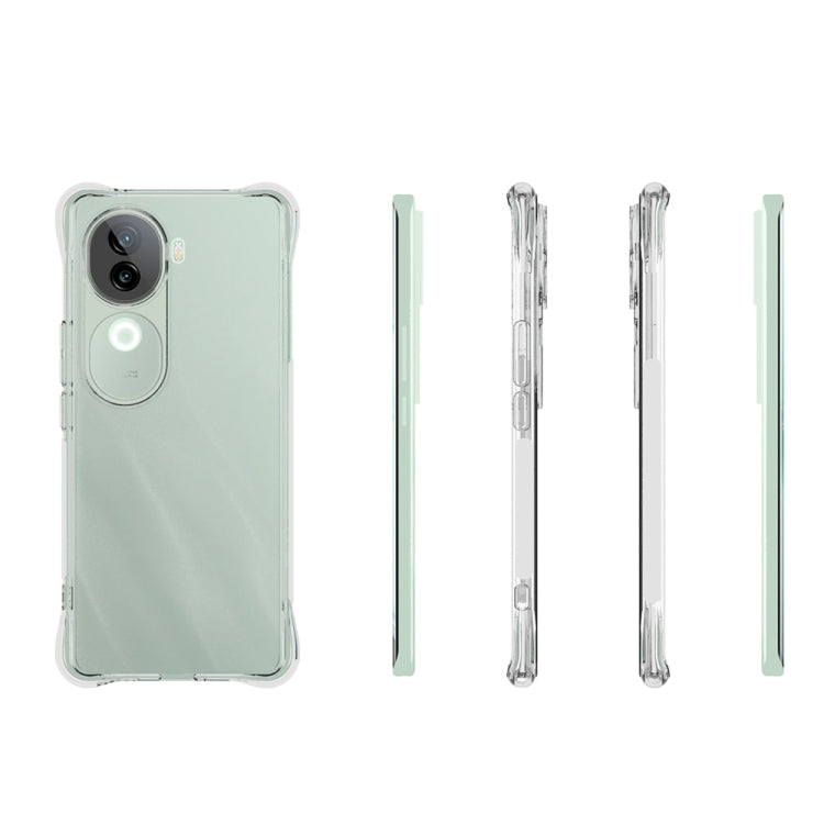 For vivo iQOO Z9s Shockproof Non-slip Thickening TPU Phone Case - Transparent