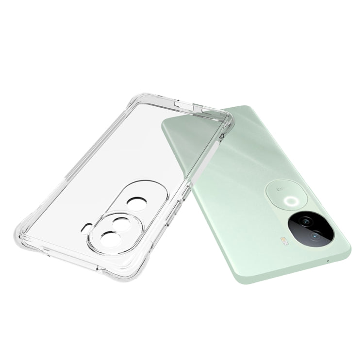 For vivo iQOO Z9s Shockproof Non-slip Thickening TPU Phone Case - Transparent