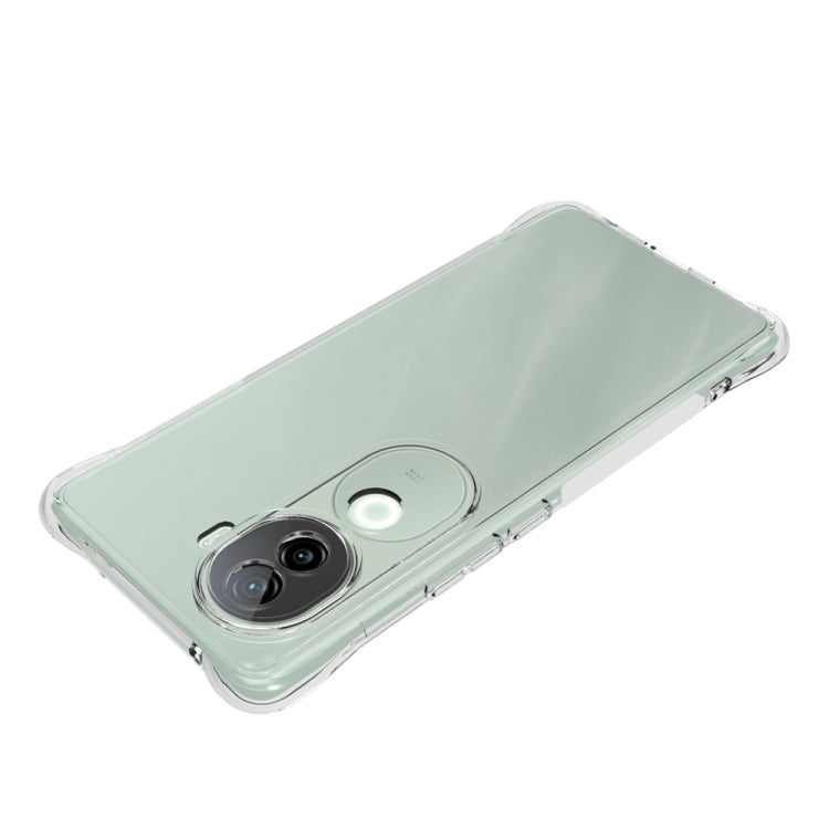For vivo iQOO Z9s Shockproof Non-slip Thickening TPU Phone Case - Transparent