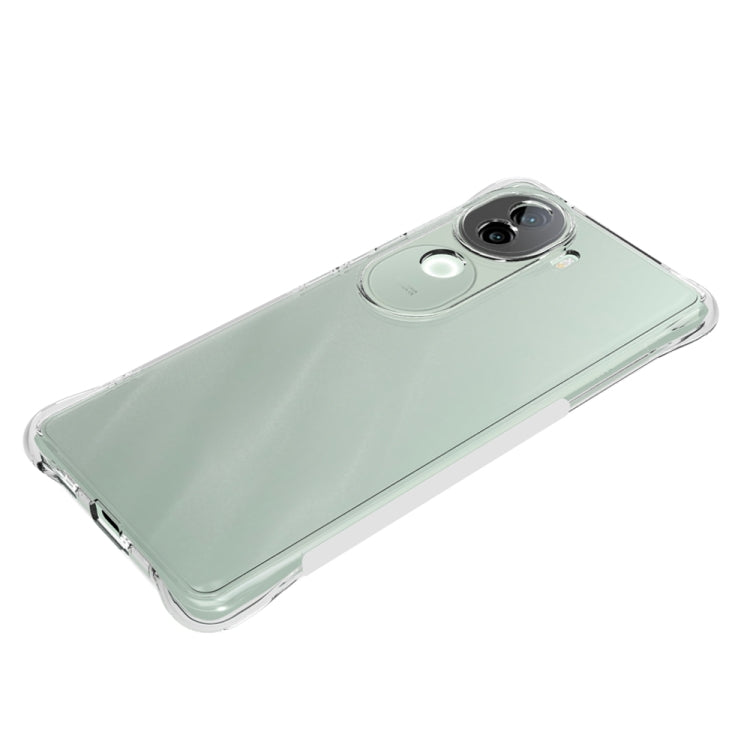 For vivo iQOO Z9s Shockproof Non-slip Thickening TPU Phone Case - Transparent