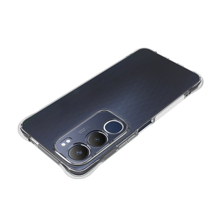 For vivo Y19s 4G Global Shockproof Non-slip Thickening TPU Phone Case - Transparent