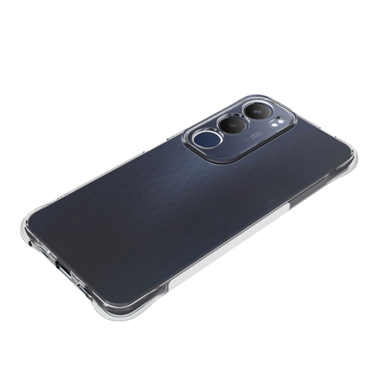 For vivo Y19s 4G Global Shockproof Non-slip Thickening TPU Phone Case - Transparent