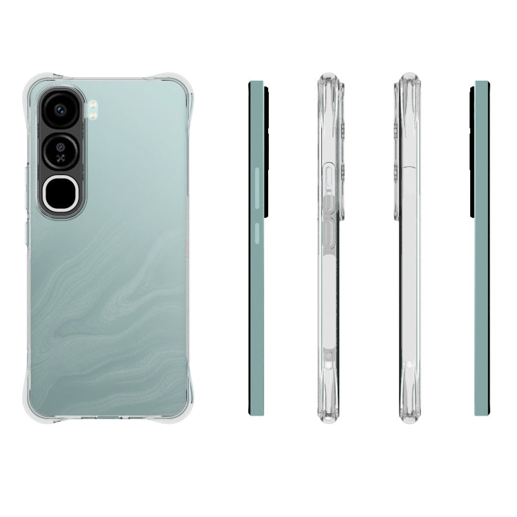 For vivo V40 Lite 5G IDN Shockproof Non-slip Thickening TPU Phone Case - Transparent