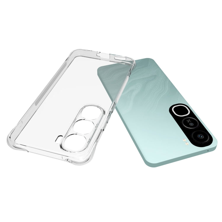 For vivo V40 Lite 5G IDN Shockproof Non-slip Thickening TPU Phone Case - Transparent