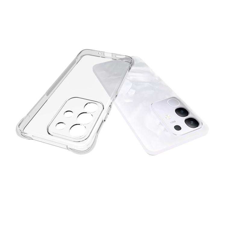 For vivo Y29 4G / T4x 5G Shockproof Non-slip Thickening TPU Phone Case - Transparent
