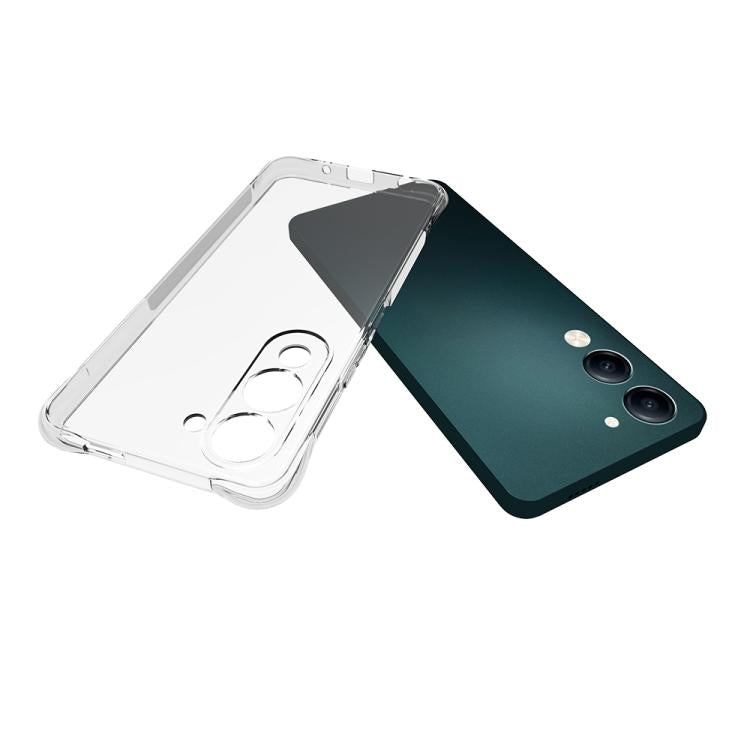 For vivo Y29s 5G / Y04 4G Shockproof Non-slip Thickening TPU Phone Case - Transparent
