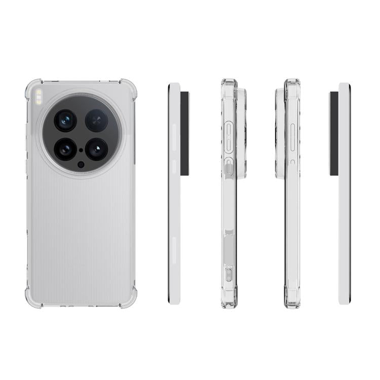 For vivo X200 Ultra Shockproof Non-slip Thickening TPU Phone Case - Transparent