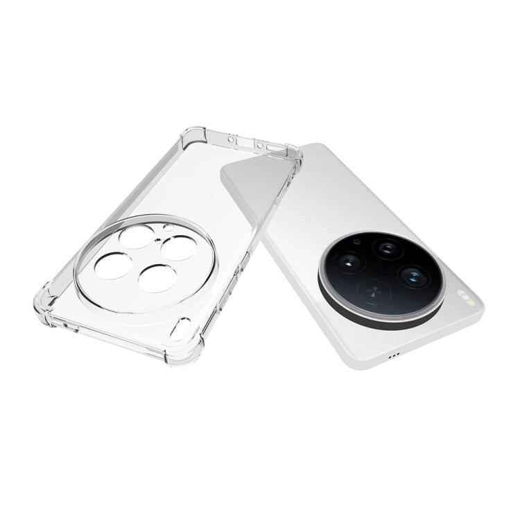 For vivo X200 Ultra Shockproof Non-slip Thickening TPU Phone Case - Transparent