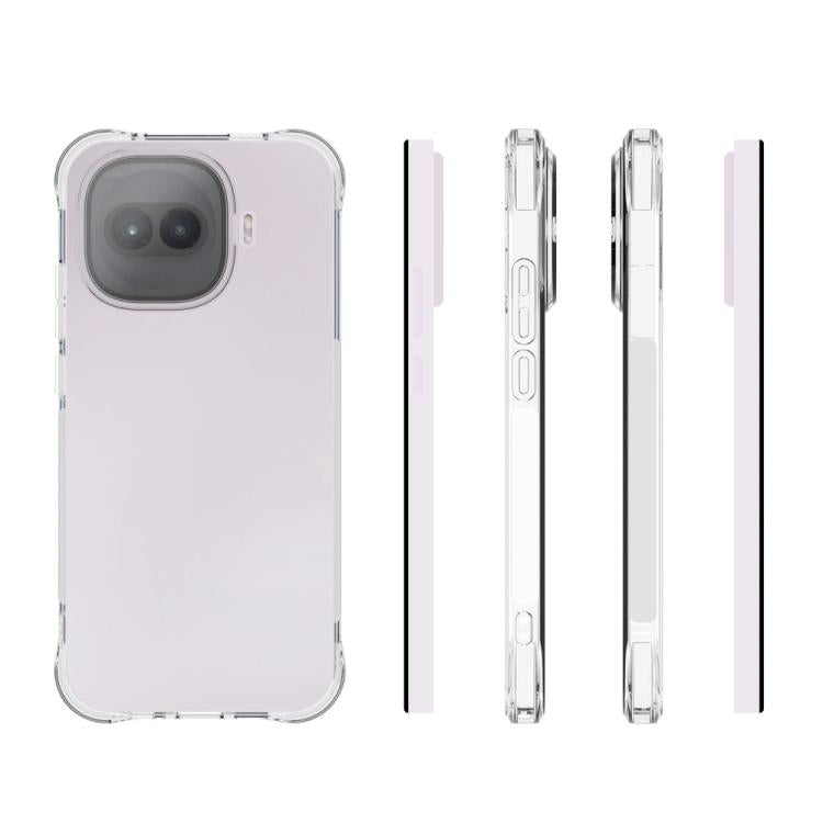 For vivo iQOO Z11 Turbo 5G Shockproof Non-slip Thickening TPU Phone Case - Transparent