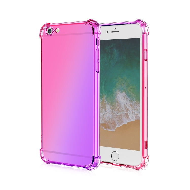 For iPhone 6s / 6 Plus Four-Corner Airbag Shockproof Gradient Color Clear TPU Case