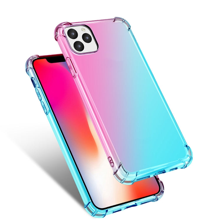 For iPhone 11 Pro Max Four-Corner Airbag Shockproof Gradient Color Clear TPU Case