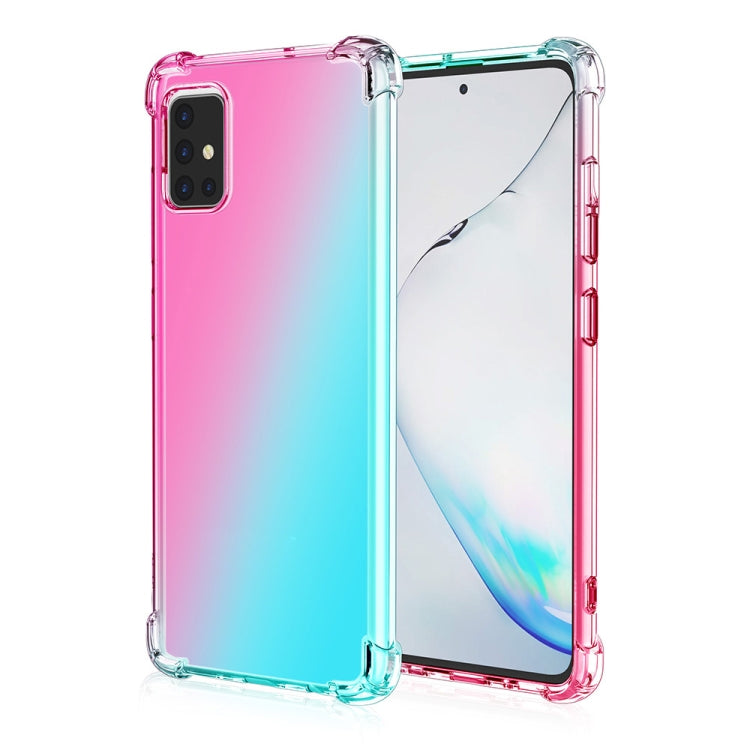 For Samsung Galaxy A71 5G Four-Corner Airbag Shockproof Gradient Color Clear TPU Case
