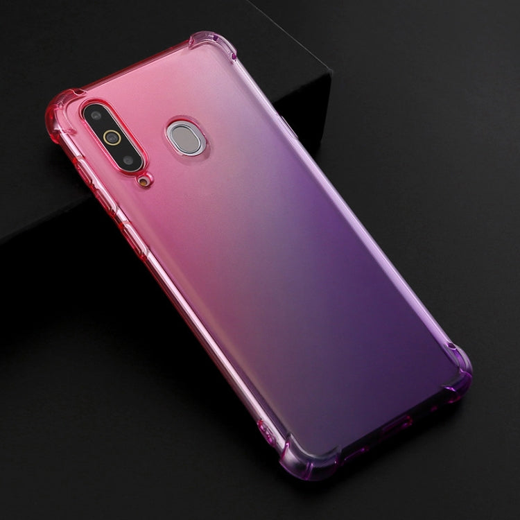 For Samsung Galaxy A8s Four-Corner Airbag Shockproof Gradient Color Clear TPU Case