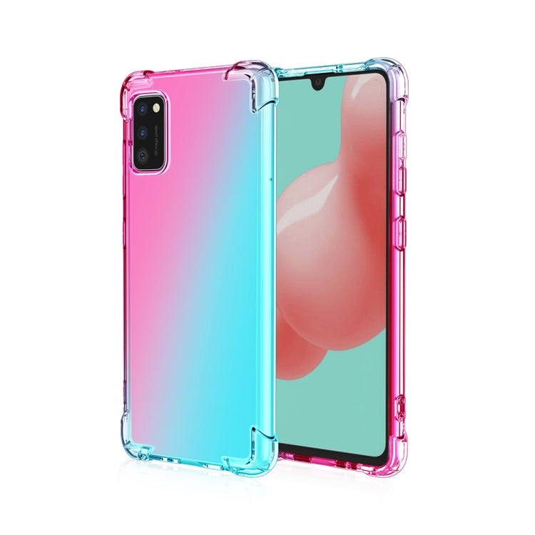 For Samsung Galaxy A41 Four-Corner Airbag Shockproof Gradient Color Clear TPU Case