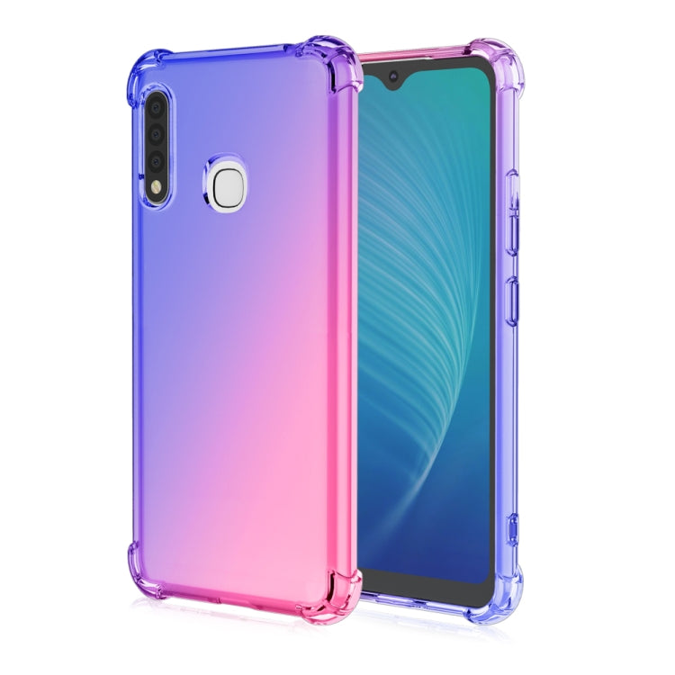 For Samsung Galaxy A70e Four-Corner Airbag Shockproof Gradient Color Clear TPU Case