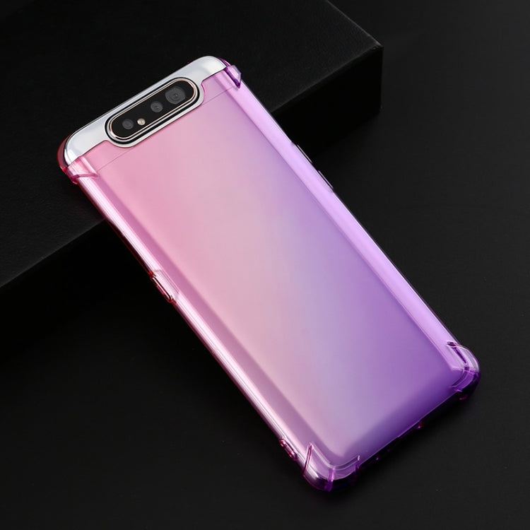 For Samsung Galaxy A80 Four-Corner Airbag Shockproof Gradient Color Clear TPU Case