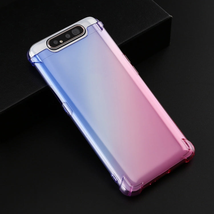 For Samsung Galaxy A80 Four-Corner Airbag Shockproof Gradient Color Clear TPU Case