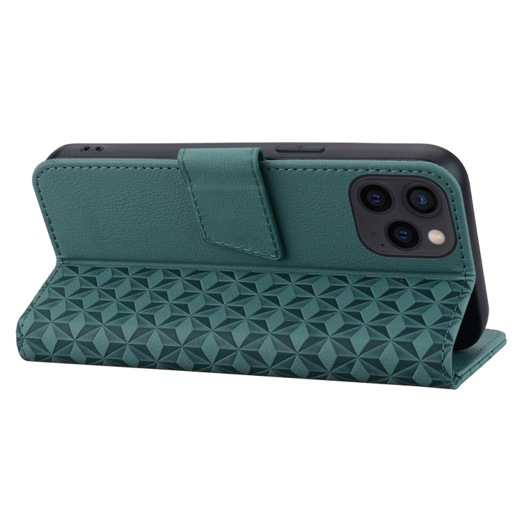 For iPhone 16 Pro Max Diamond Buckle Leather Phone Case with Lanyard