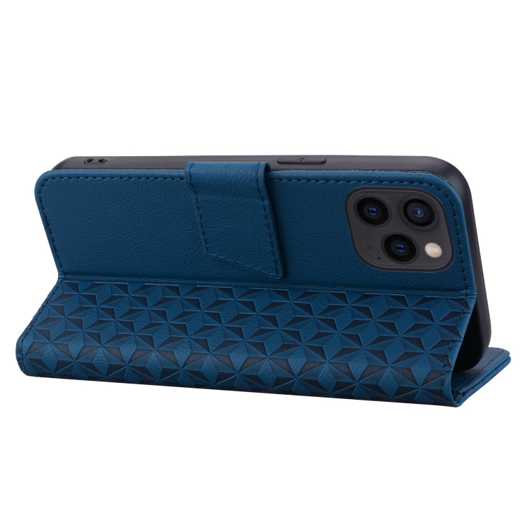For iPhone 16 Pro Max Diamond Buckle Leather Phone Case with Lanyard