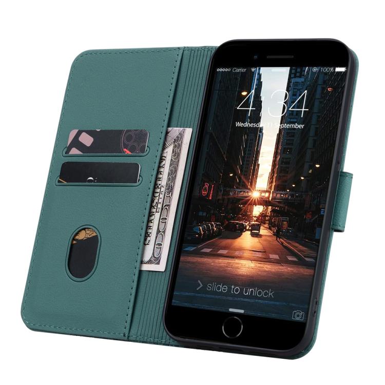 For iPhone 17e / 16e Diamond Buckle Leather Phone Case with Lanyard