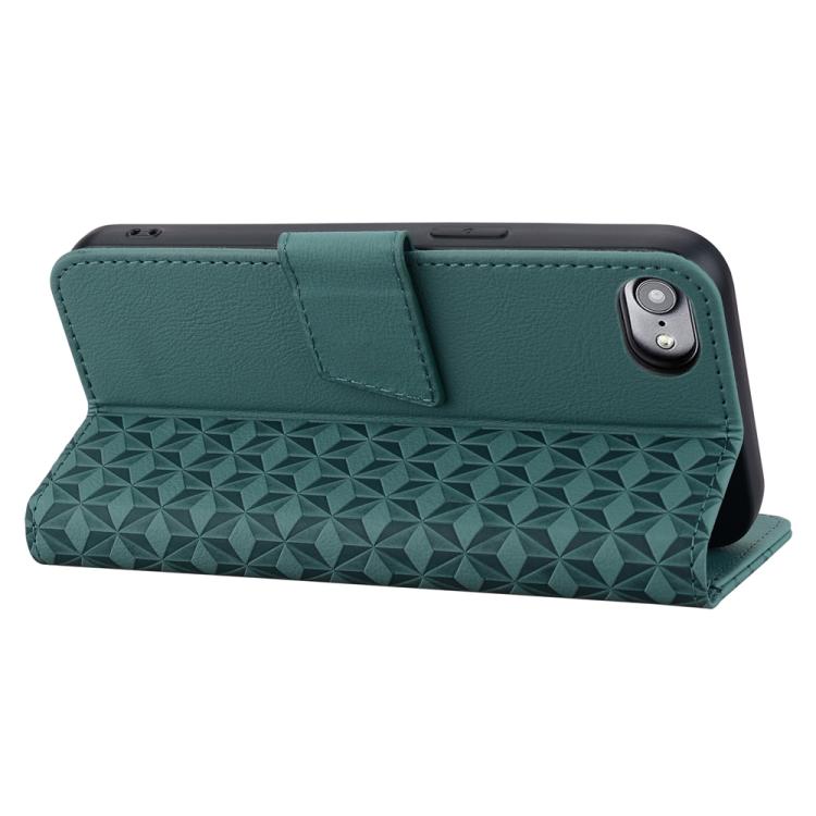 For iPhone 17e / 16e Diamond Buckle Leather Phone Case with Lanyard