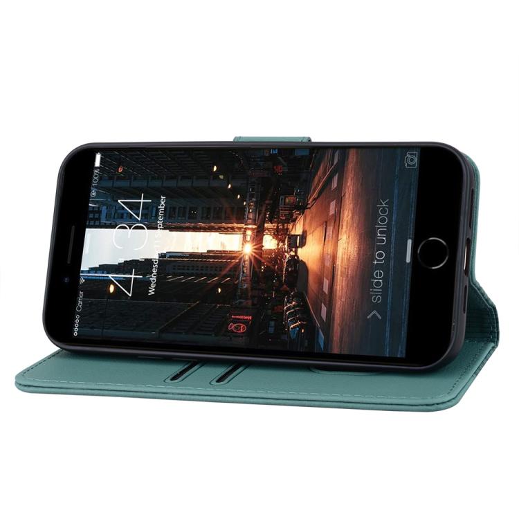 For iPhone 17e / 16e Diamond Buckle Leather Phone Case with Lanyard