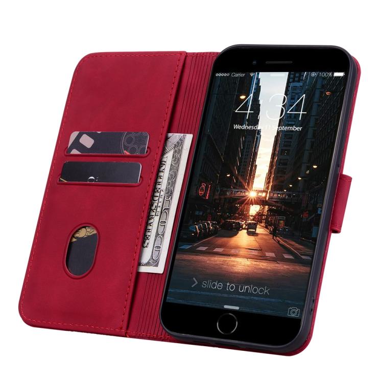 For iPhone 17e / 16e Diamond Buckle Leather Phone Case with Lanyard