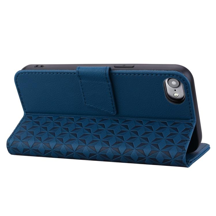 For iPhone 17e / 16e Diamond Buckle Leather Phone Case with Lanyard
