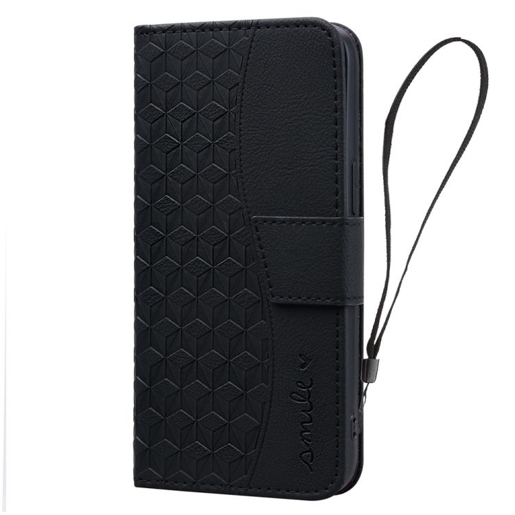 For iPhone 17e / 16e Diamond Buckle Leather Phone Case with Lanyard