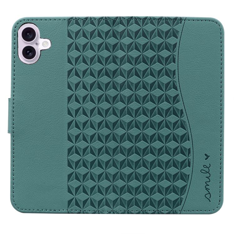 For iPhone 17 Diamond Buckle Leather Phone Case with Lanyard