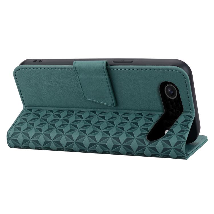 For iPhone Air Diamond Buckle Leather Phone Case with Lanyard