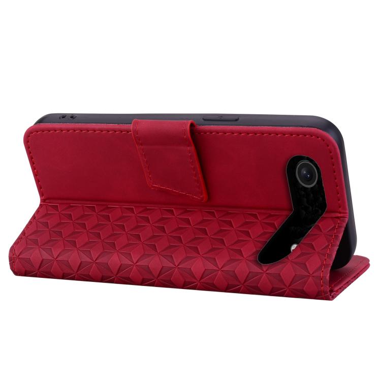 For iPhone Air Diamond Buckle Leather Phone Case with Lanyard