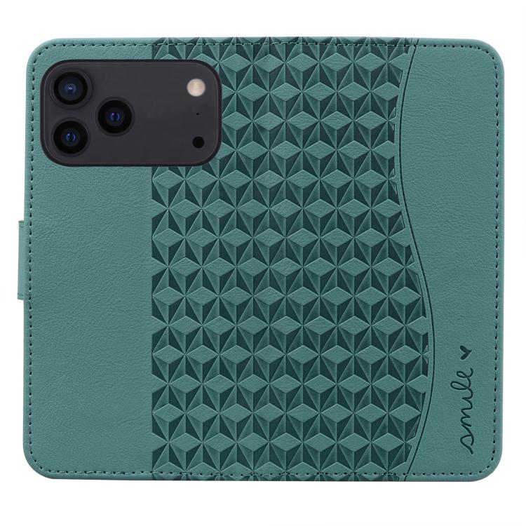 For iPhone 17 Pro Diamond Buckle Leather Phone Case with Lanyard